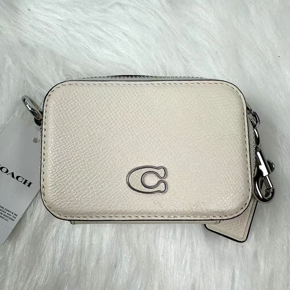 Coach Crossbody Pouch In Crossgrain Leather/Chalk CP271 NWT